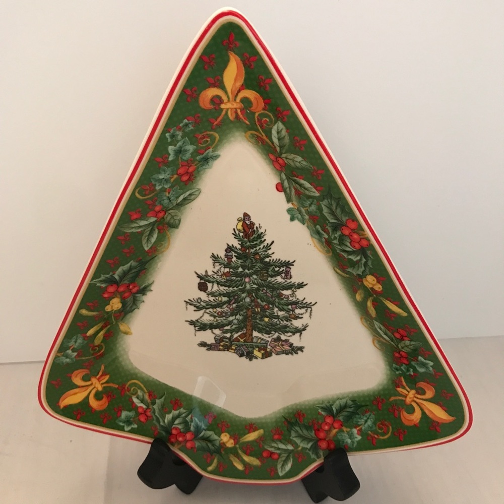 Spode CHRISTMAS Tree Shaped Tray Serving Dish